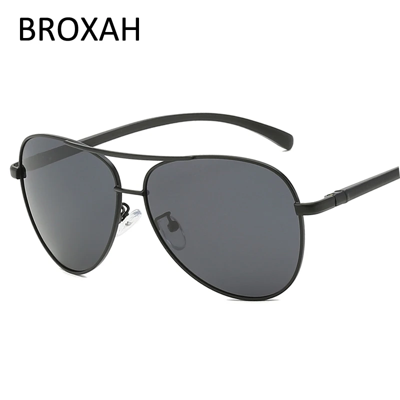 BROXAH Polarized Sunglasses Men 2019 Retro Driving Glasses Pilot Male Metal Shades | Аксессуары для одежды