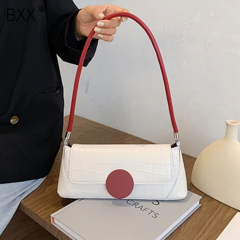 

[BXX] Stone Pattern PU Leather Bags For Women 2020 Summer Simple Shoulder Handbags Female Travel Fashion Cross Body Bag HN763