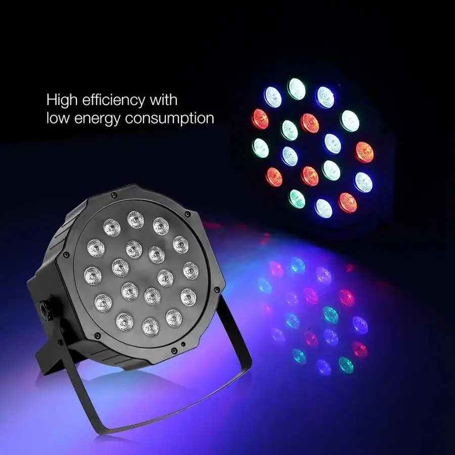 Профессиональный 18 светодиодный светильник RGB 7 CH сценический ing DMX512 с пультом