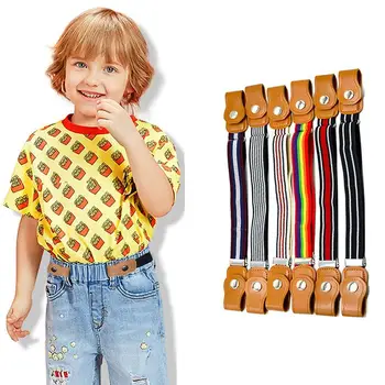 

Harajuku Kids Belt 15 Styles Child Buckle-Free Elastic Belt No Buckle Stretch Belt For Kids Toddlers Adjustable Boys and Girls