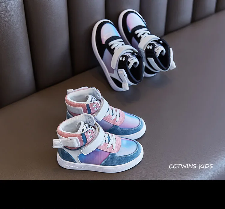 CCTWINS/детская обувь; г.; осенние кроссовки из натуральной кожи для девочек; брендовая повседневная обувь для маленьких мальчиков; детские высокие кроссовки; FH2569