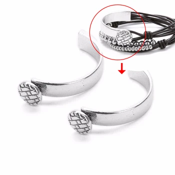 

2pcs/lot Antique Silver Color Leather Bracelet Clasps Connectors Easy-hook Charms for DIY Jewelry Making Handmade Accessories
