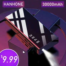 Внешний аккумулятор 30000 мАч, портативная зарядка, внешний аккумулятор для iPhone 6S 6 7 8 5 X XS MAX XR Xiaomi, USB PoverBank, Внешнее зарядное устройство