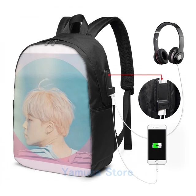 BTS Jimin cute chibi & texture collage design Accessories Bag | L'hibiscus's