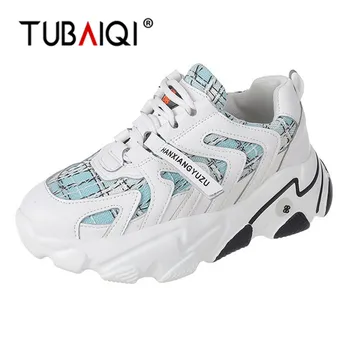 

Fashion Sneakers Women Running Vulcanize Shoes Autumn Woman Trainers Platform Soft Shoes Breathable Mixed Color Chunky Shoes