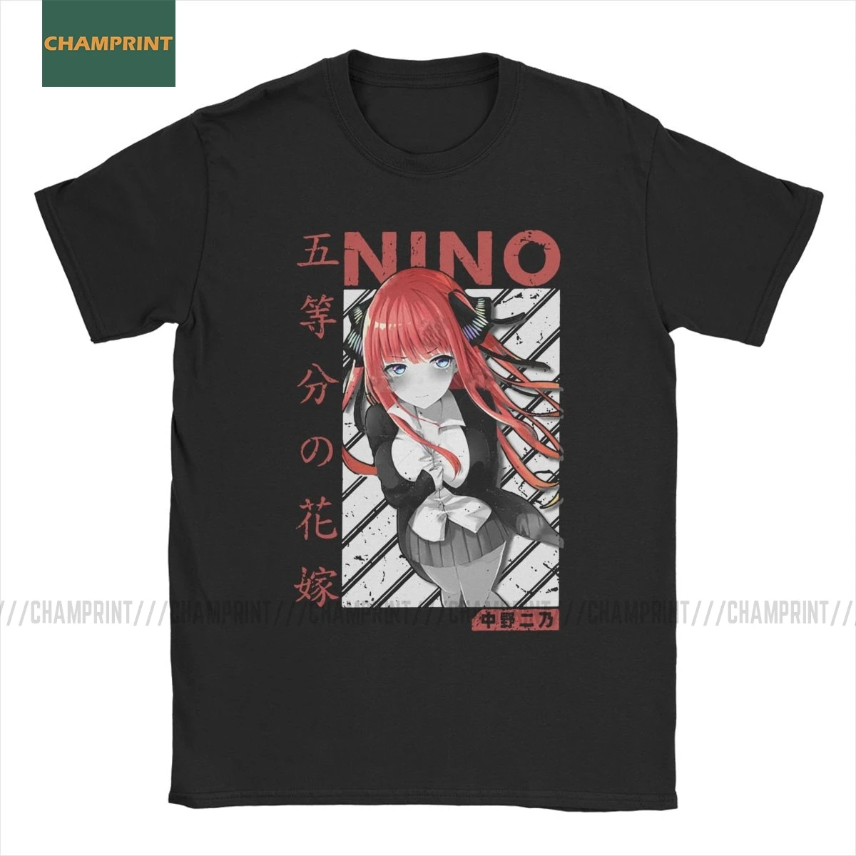 The Quintuplets Nino V1 Go Toubun No Hanayome футболка для мужчин хлопок футболки Аниме короткий рукав размера плюс