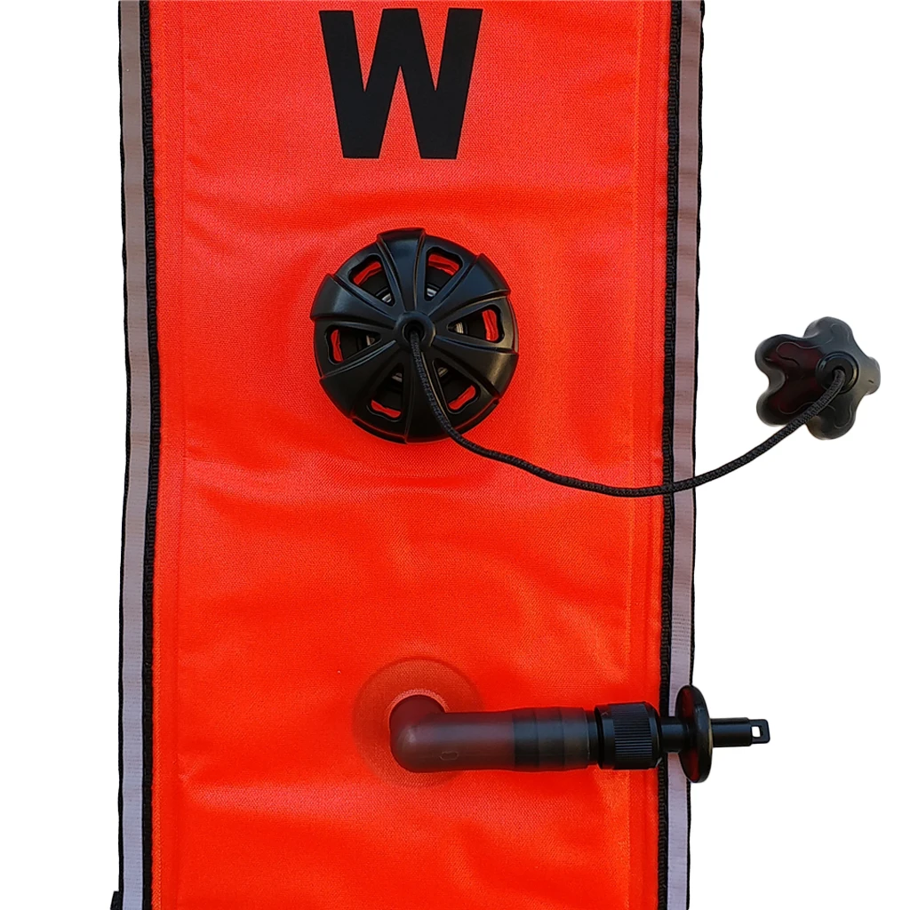 

5ft Scuba Diving Inflatable Safety Tube Sausage Signal Marker Buoy Tube with Finger Spool Line Reel Set