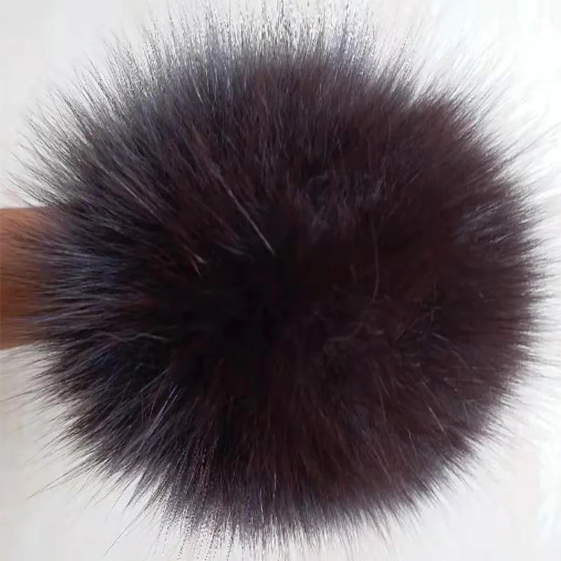 rolled up skully hat DIY Pure White Natural Fox Fur Fluffy Pompon Hats Real Fox Raccoon Fur Big Ball Pom Pom for Caps Hats Skullies Pompoms 12-14cm best beanies Skullies & Beanies