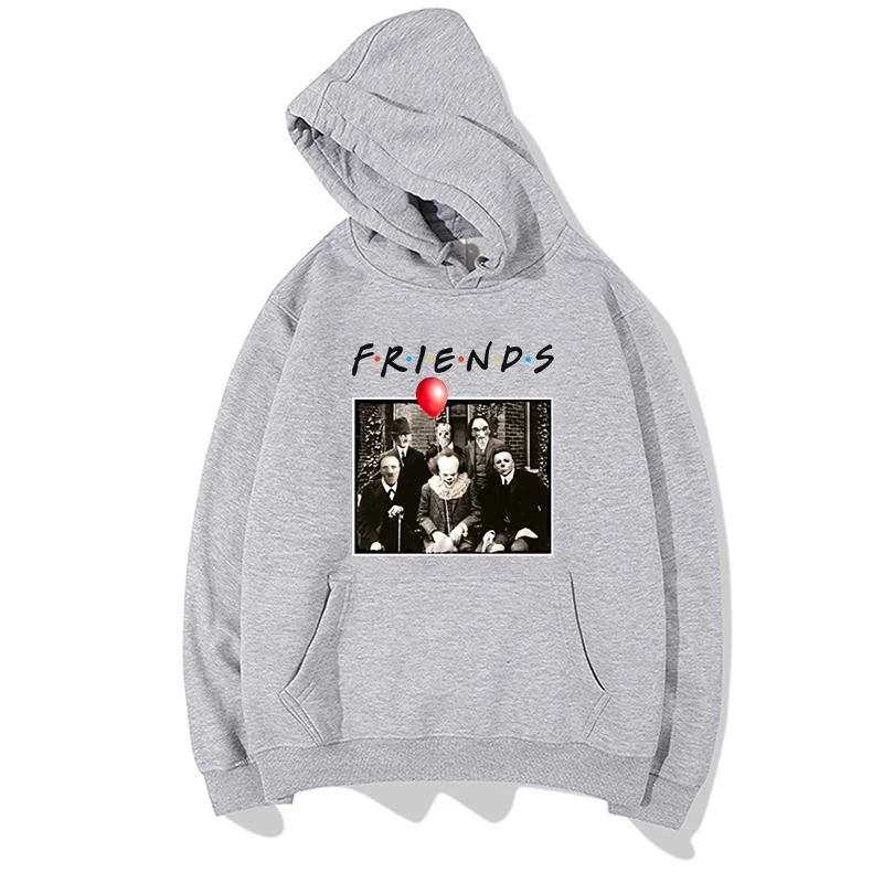 men's sweatshirt it chapter 2 horror friends hoodies Pennywise Michael Myers Halloween sweatshirt man hoody winter joker clothes - Цвет: Синий