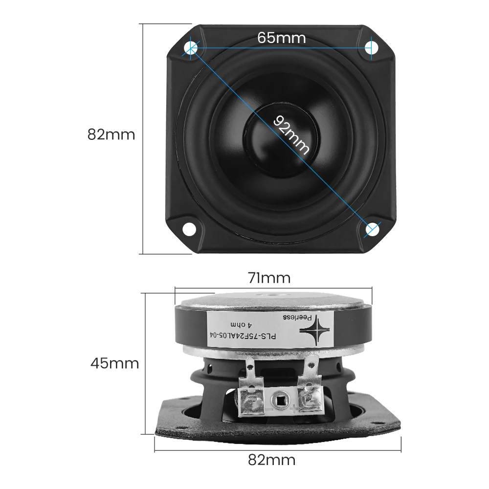 AIYIMA 3 Inch Full Range Speaker Driver 4 Ohm 40W Bookshelf Speaker Loudapeaker Home Theater audio speakers bookshelf speakers 2Pcs