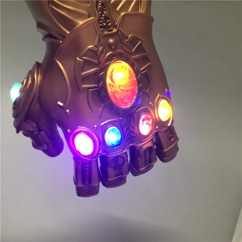 Thanos Infinity Gauntlet Superhero перчатки для косплея Железного Человека СВЕТОДИОДНЫЙ перчатки для детей и взрослых Новинка