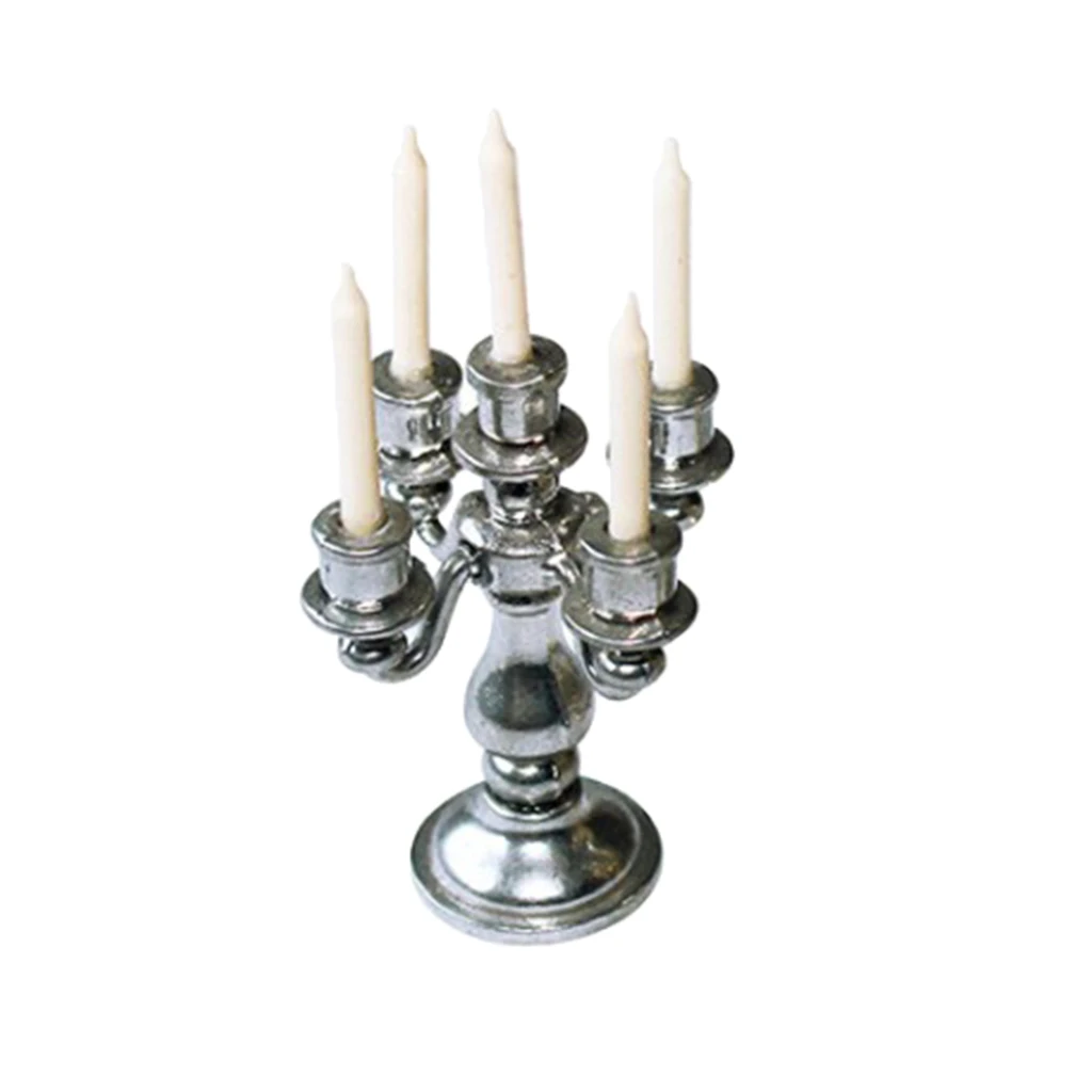 Antique 1:12 1/6 Dollhouse Mini Candle  for  Living Scene Model