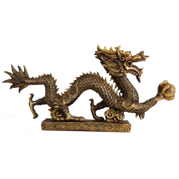

MOZART Copper Wanfulong Big Hanlong Pure Copper Dragon Ornaments Zodiac Dragon Gift Custom Bronze, Wan Fu loong (large)