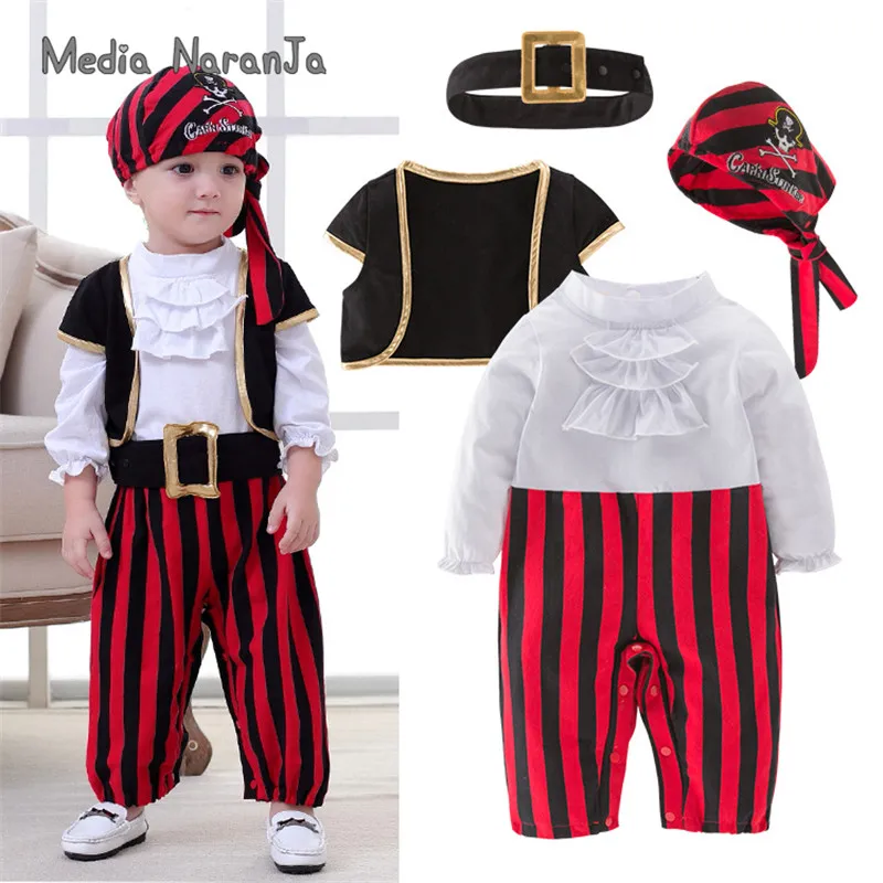  Halloween Boys Set Cosplay Children's Pirate Costume Dance Boys Set Children Boys Clothes Baby's Se