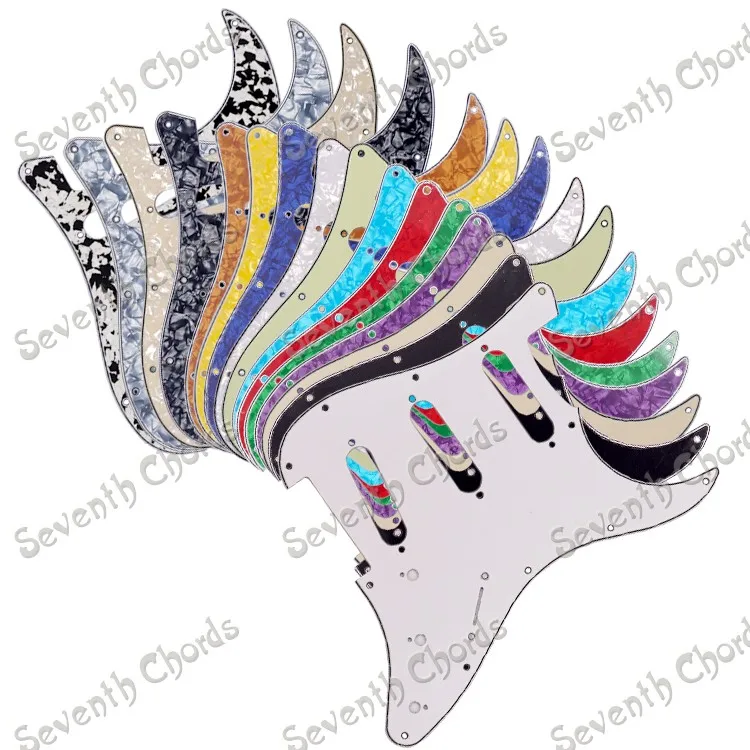 

SSS 3 Ply 11 Holes ST FD Electric Guitar Pickguard Anti-Scratch Plate - Multicolor for choose