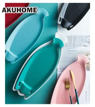 

Creative Ceramic Shrimp Plates Kitchen Tableware Japanese Style Solid Fruit Steak Plate Household Restaurant Ceramic Plate