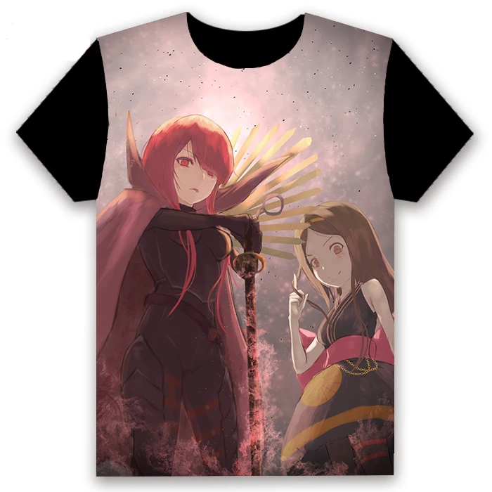 Модная футболка аниме Fate/Grand Order Nobunaga Oda Косплей короткий рукав топы унисекс Повседневная Черная футболка Летняя забавная рубашка - Цвет: 17