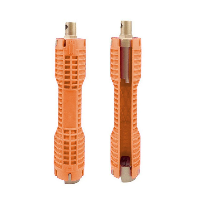 Orange KINDLOV Torquimetro сантехник гаечный ключ регулируемый трубный гаечный ключ кран раковина установщик двойной головной ключ Мультитул 360 ручные инструменты - Цвет: Orange