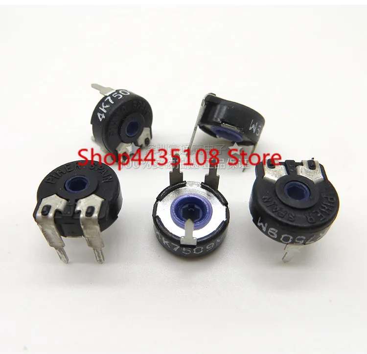 

15pcs for Spain PIHER adjustable resistance 472 PT10-4.7K / horizontal arrow hole / Pitch 5MM potentiometer