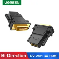 Ugreen hdmi к DVI 24 + 1 адаптер женщины к мужчине 1080 P HDTV конвертер для пк PS3 проектор TV Box - изображение