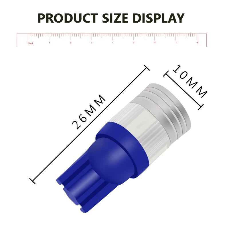 1pcs T10 Super Bright 6 SMD 5630 LED Projector Lens Auto Wedge Lamp WY5W W5W 6SMD 5730 LED Car Marker Lights Parking Bulb DC 12V