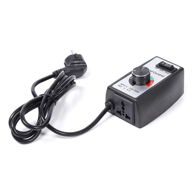 DC motor speed controller EU plug 230V stepless motor speed controller fan governor switch dimmer adjuster