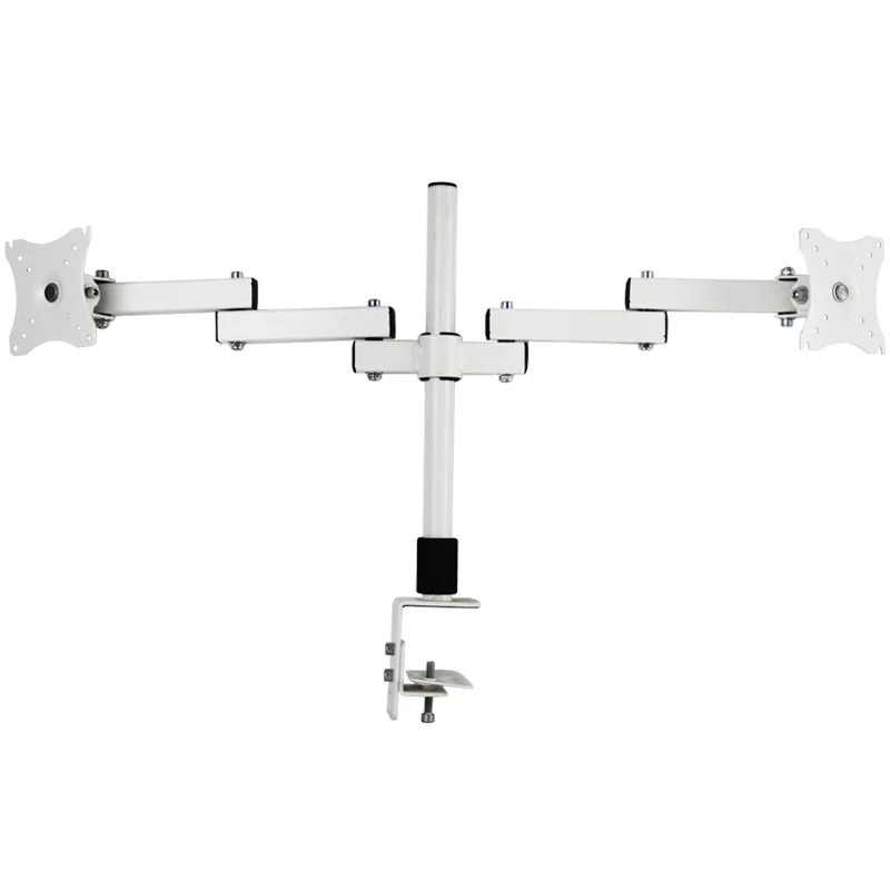 HILLPORT Full Motion Dual Monitor Desktop Stand Holder 10"-27" Clamp Grommet Hole Base PC Mount Foldable Arm Support XD60 |