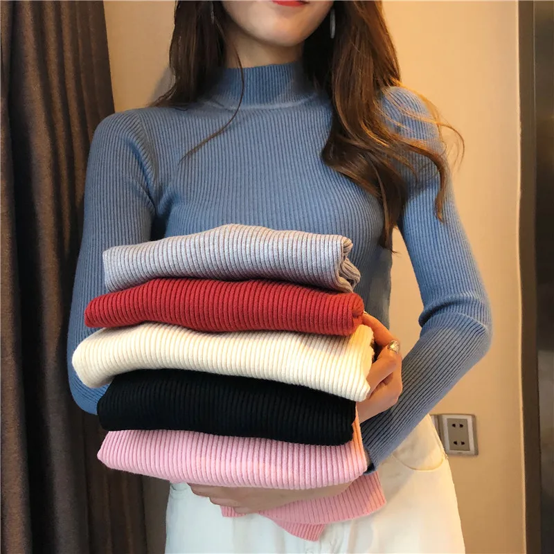 

Laza Winter Knitting Sweater Pullovers Long Sleeve Tops Turtleneck Knitted Sweater Chic Woman Clothes Female Casual Street wear