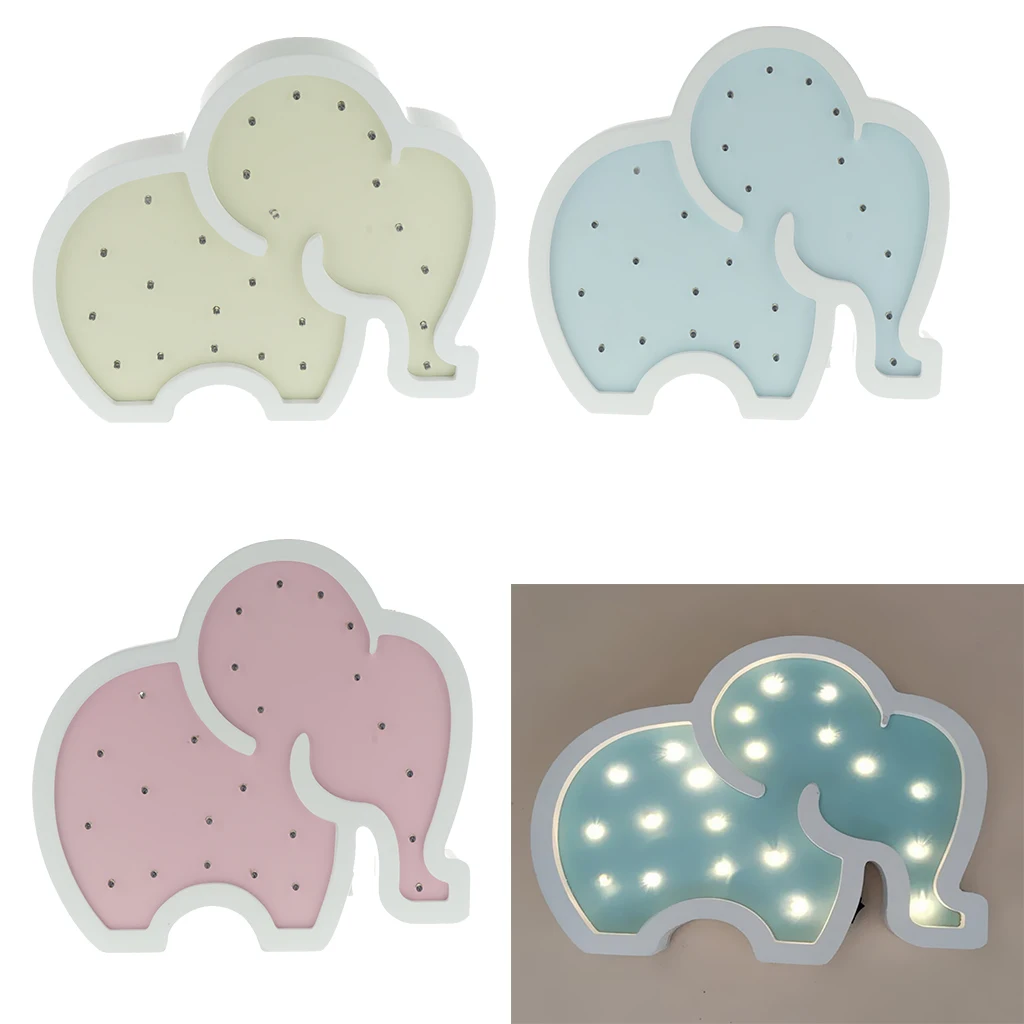 Cute Elephant LED 3D Light Night Light Kids Gift Toy For Children Bedroom