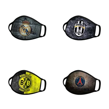 

Adult Masks Football Team Logo Digital Print Washable Reusable Dust-proof Anti-fog Protect Ventilation Mask