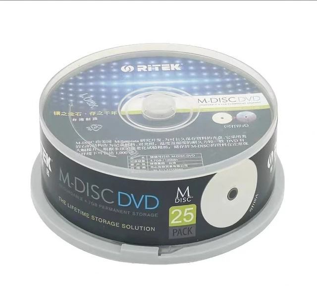 Wholesale 25 Pcs 4.7 Gb Printable Dvd M-discs With Storage Duration Of Up  To 1000 Years. - Blank Records & Tapes - AliExpress