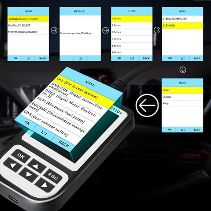 Считыватель кодов Creator C110 + V5.2 для BMW считыватель сканер|creator c110|code readercan reader |