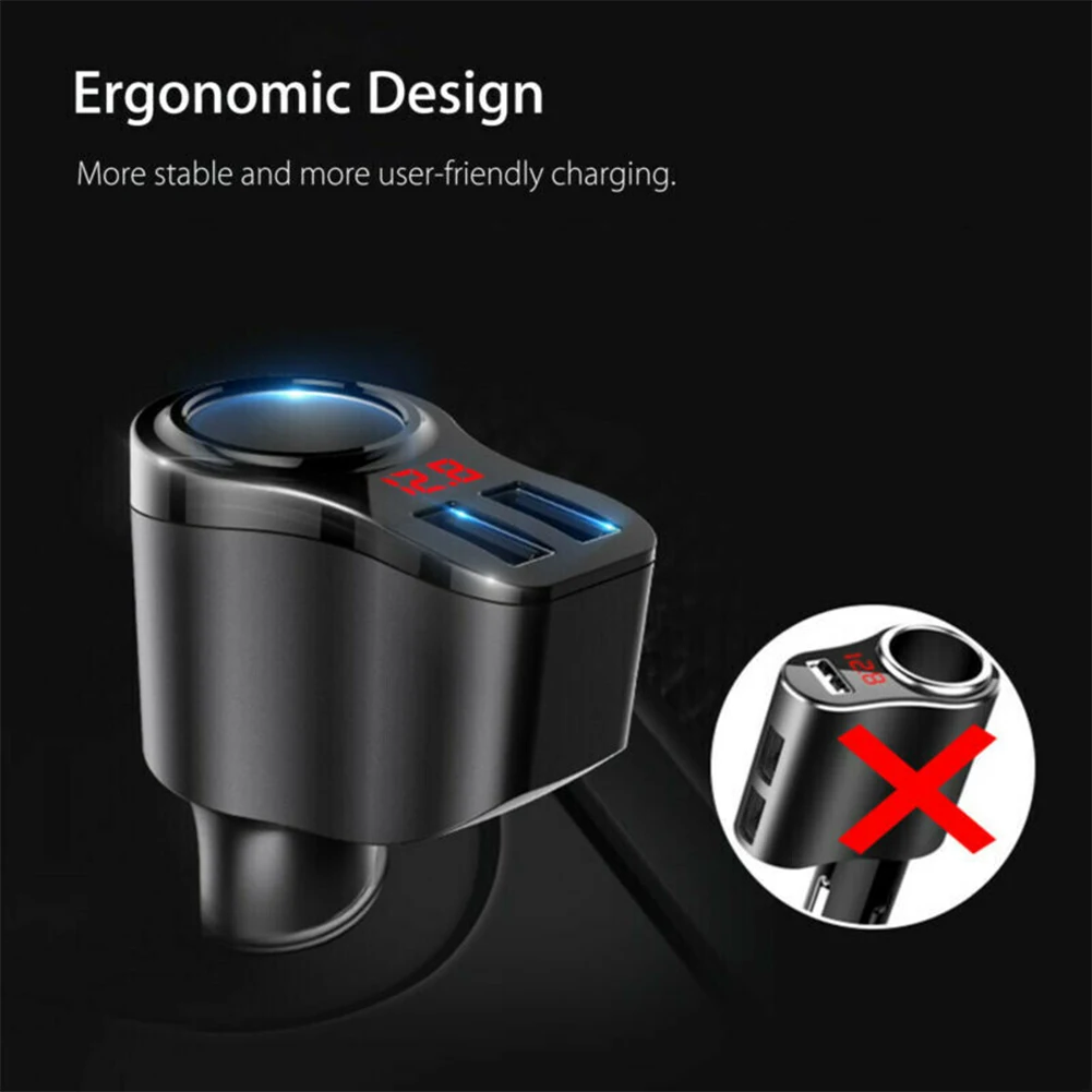 12-24 в два usb порта многофункциональные принадлежности автомобильное зарядное устройство адаптер, быстрая зарядка прикуриватель стабильный удобный