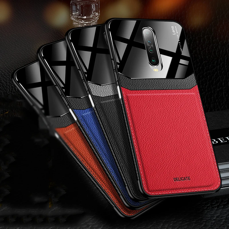 

Matte Back Cases For Xiaomi Redmi K30 K20 Note 8T 8 7 Pro 8A Leather Hybrid Acrylic Case Cover For Mi Note 10 9 9T Pro 8 Lite