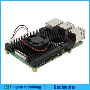 

Raspberry Pi 4 Model B Embedded Armor Aluminum Alloy Heatsink with 5V Cooling Fan for Raspberry Pi 4 Model B Computer Only