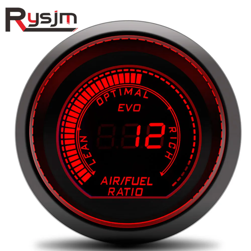 12V 52mm digital air fuel ratio gauge auto Digital LED Light Dual