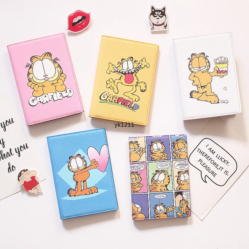 Garfield наборы для паспорта ins простой мультяшный Держатель сумка зажим билета