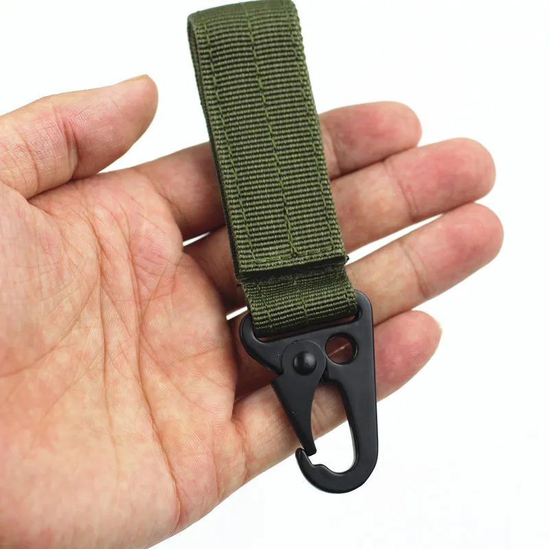Keychain Olecranon Carabiner Outdoor Camping Tools Metal Hook Molle Nylon Webbing Belt Strap Tactical Backpack Clasp Muti Tool