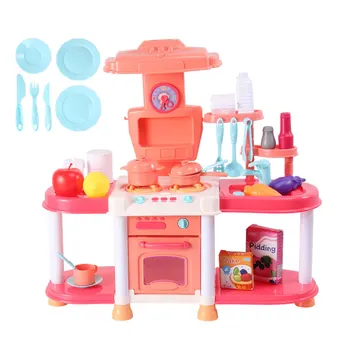 

1 Set of Cooking Toy Mini Simulation Music and Light Kitchenware Toy Kitchen Playset for Kids Toddlers