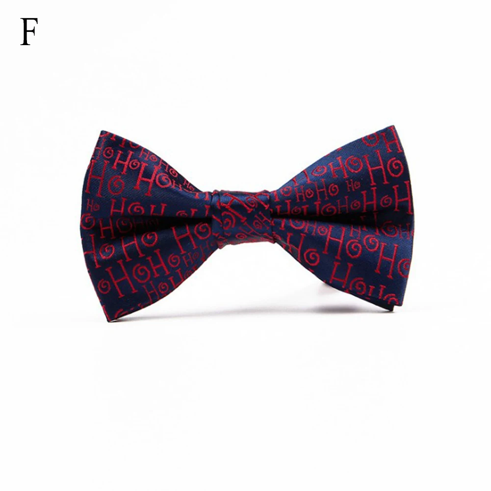 1PC New Bow Ties for Men Christmas Tree Bowties For Mens Wedding Cravat Butterfly Tie Casual Fashion Bowknot Bowties Men Gifts - Цвет: F