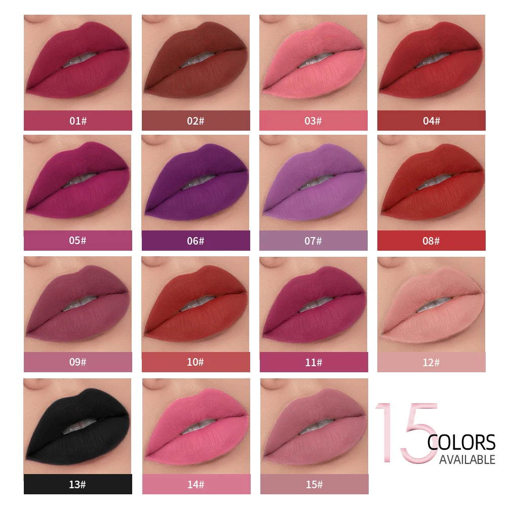QIBEST 2 In 1 Matte Lipstick Lip Liner Nude Lipliner Makeup Waterproof Lipstick Pen Long Lasting Lip Pencil Makeup Lips Cosmetic 3