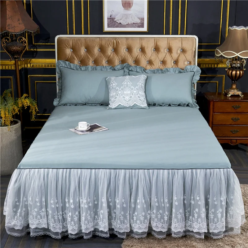 Роскошный розовый белый фиолетовый корейский стиль принцессы двойное кружево 100%