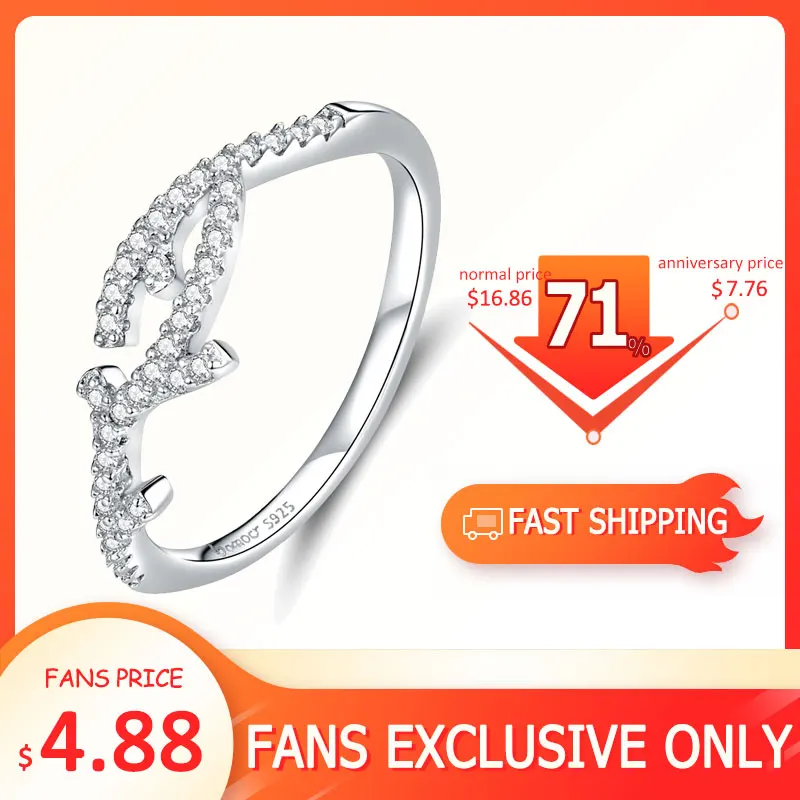 

Cubic Zircon Rings BISAER 925 Sterling Silver Wedding Tree Leaves Shape Finger Rings for Women Sterling Silver Jewelry EFR089