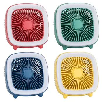 

Portable Mini Desktop Fan Retro TV Design Air Cooler with LED Light USB Rechargeable 3 Speeds for Travel Camping Outdoor