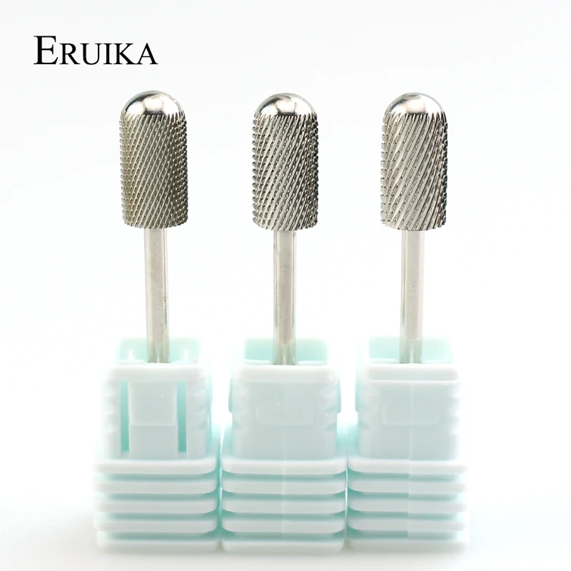 

ERUIKA AAAA Quality Sliver Tungsten Carbide Nail Drill Bit Milling Cutter for Manicure Electric Bit Machine Accessory