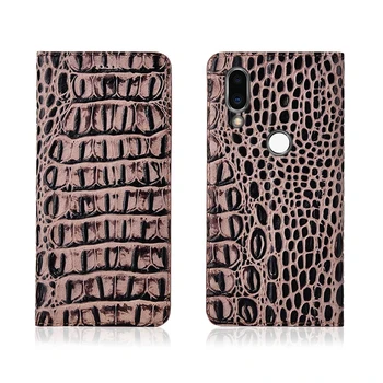 

Crocodile pattern genuine leather magnetic case card slot holder for Meizu Note 9/Meizu Note 8 phone bag funda flip cover coque