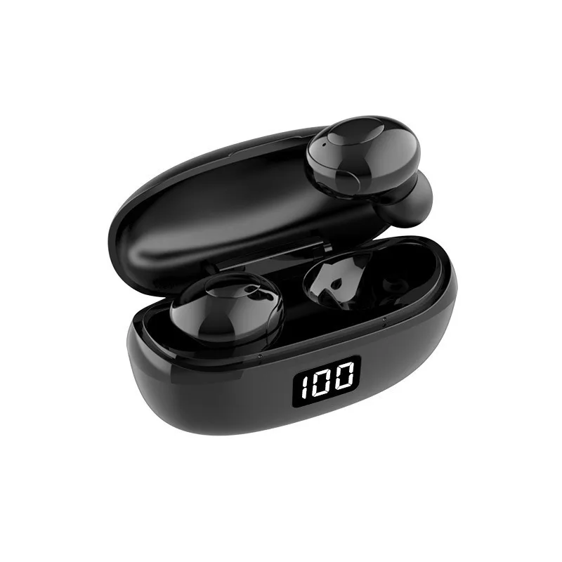 Free shipping Bluetooth 5 0 stereo Bluetooth earphone Portable charging box Digital battery display Intelligent noise reduction