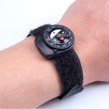 

Portable Fashion Compass Outdoor Clip-On Watchband Hiking Gear Compasses GPS Nylon Band Bracelet With Closure Hot Sale Dropship