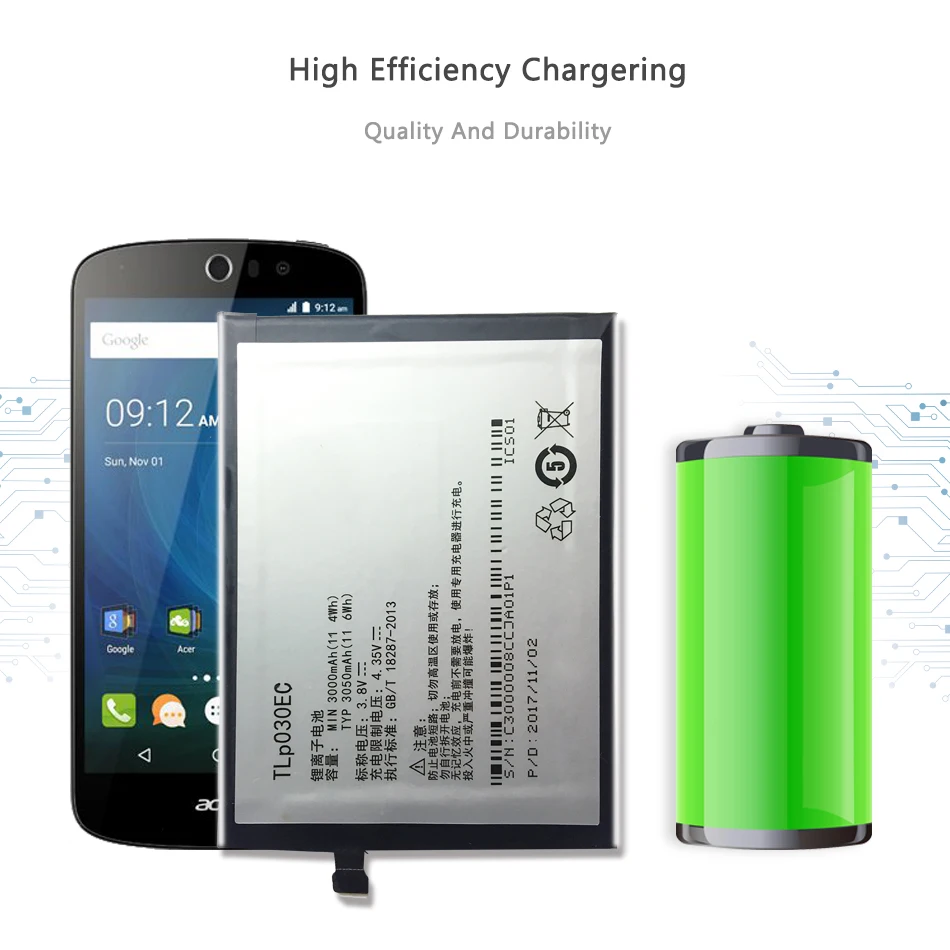 TLp030EC 3050 мАч батарея для UMI EMAX Mini 4G LTE Snapdragon 615 Восьмиядерный 5," FHD 1920x