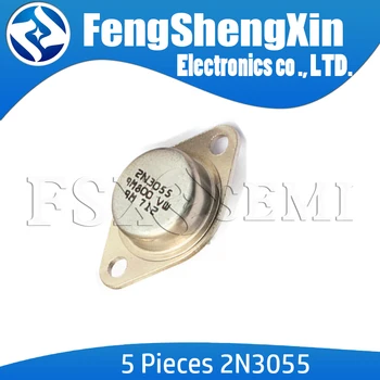 

5pcs/lot NEW 2N3055 TO-3 15A 60V NPN AF Amp Audio Power Transistor